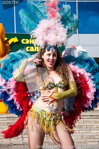 Image of The girl at the celebration of the city