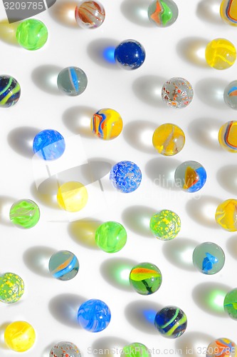 Image of colorful glass marbles 