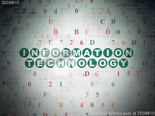 Image of Data concept: Information Technology on Digital Paper background