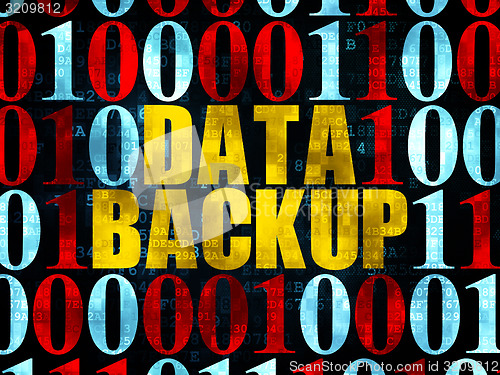 Image of Information concept: Data Backup on Digital background