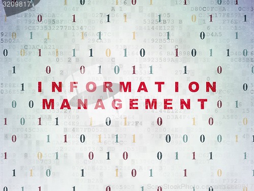 Image of Data concept: Information Management on Digital Paper background