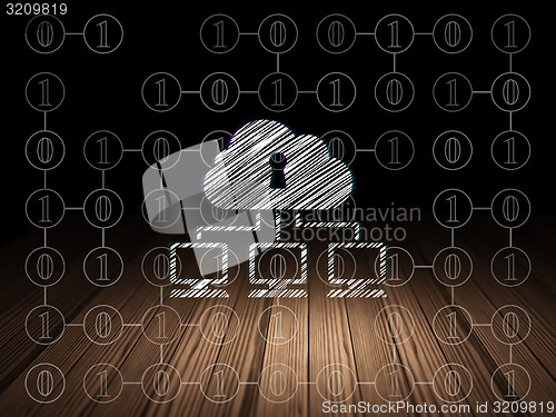 Image of Security concept: Cloud Network in grunge dark room