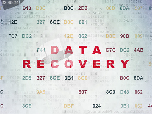 Image of Information concept: Data Recovery on Digital Paper background