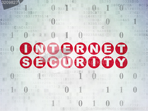 Image of Safety concept: Internet Security on Digital Paper background