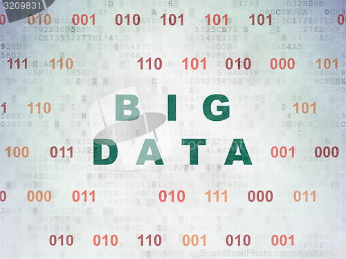 Image of Data concept: Big Data on Digital Paper background
