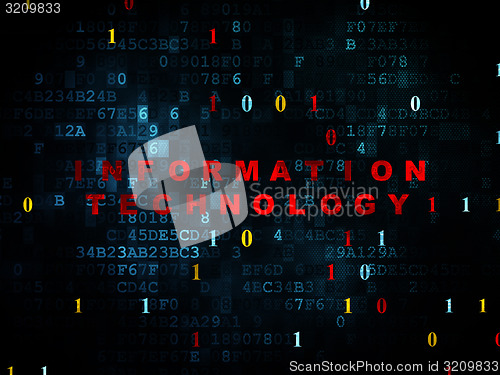 Image of Data concept: Information Technology on Digital background
