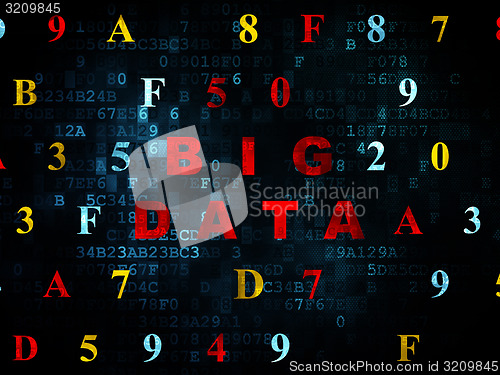 Image of Data concept: Big Data on Digital background