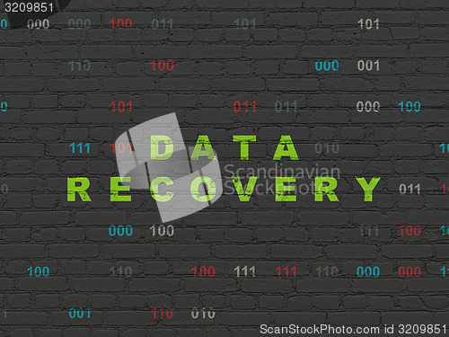 Image of Information concept: Data Recovery on wall background