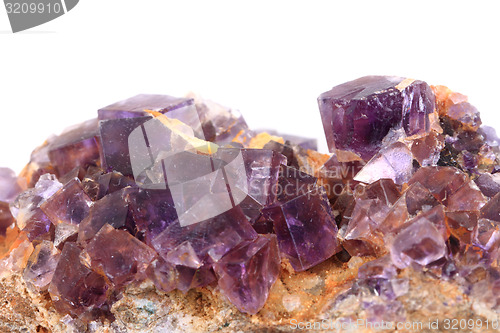 Image of violet fluorite cubes