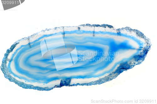 Image of blue agate isolated