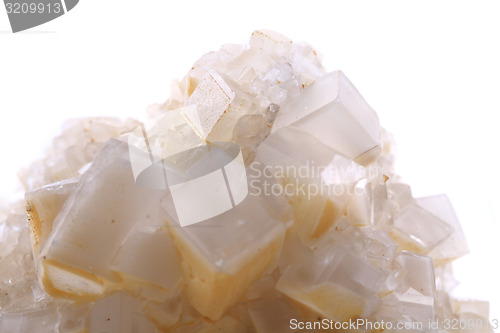 Image of limestone cubes isolated