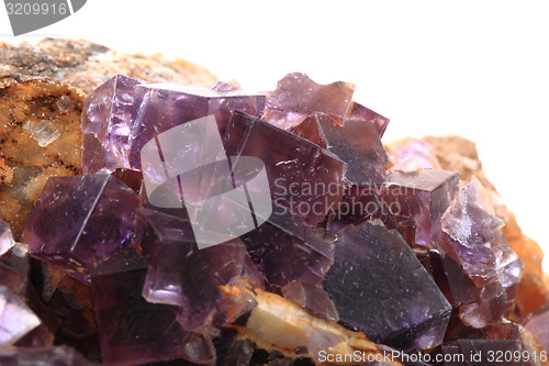 Image of violet fluorite cubes