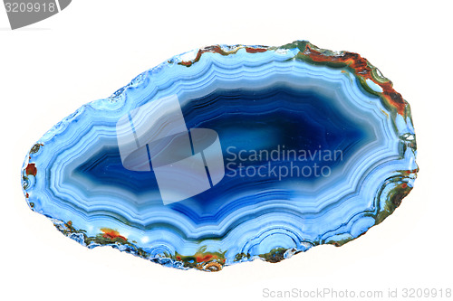 Image of blue agate isolated