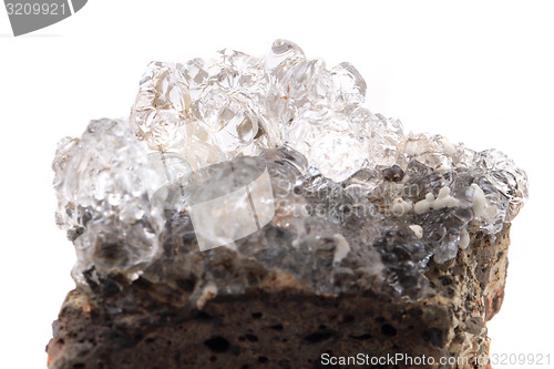 Image of hyalite mineral isolated
