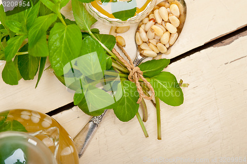 Image of Arab traditional mint and pine nuts tea