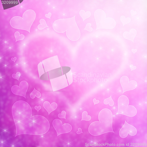 Image of Blurred Valentine’s Day Hearts Background