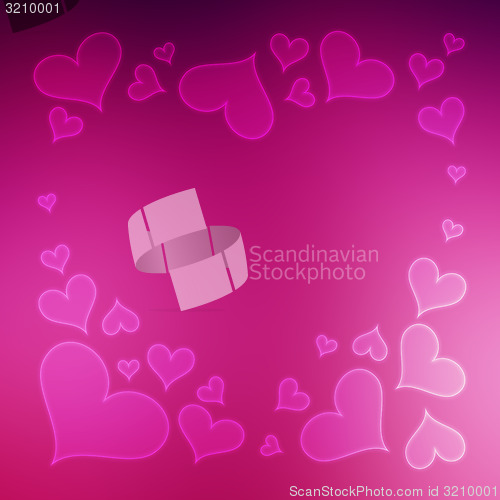 Image of Blurred Valentine’s Day Hearts Background