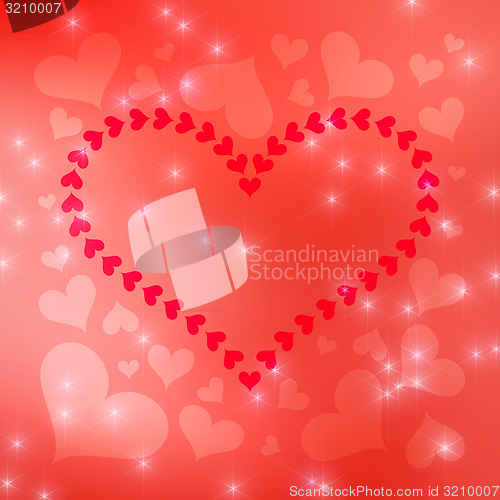 Image of Blurred Valentine’s Day Hearts Background