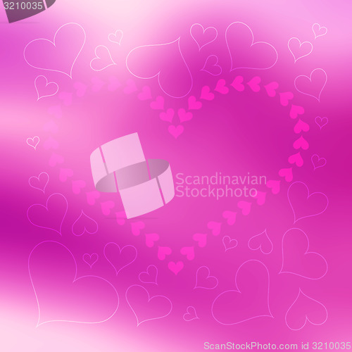 Image of Blurred Valentine’s Day Hearts Background