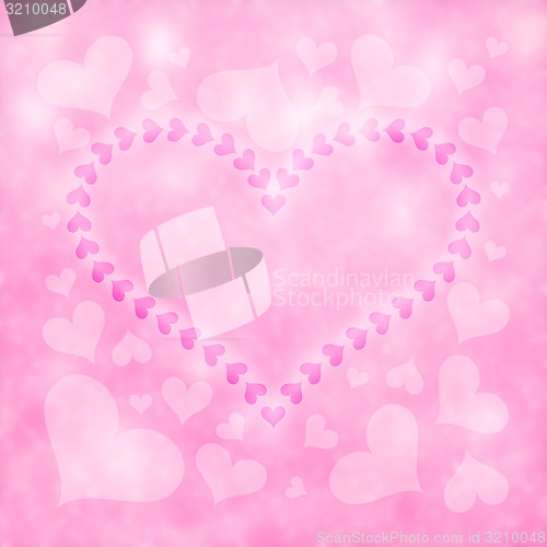 Image of Blurred Valentine’s Day Hearts Background