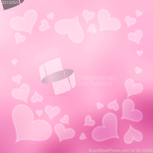 Image of Blurred Valentine’s Day Hearts Background