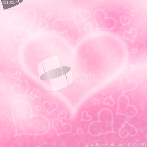 Image of Blurred Valentine’s Day Hearts Background