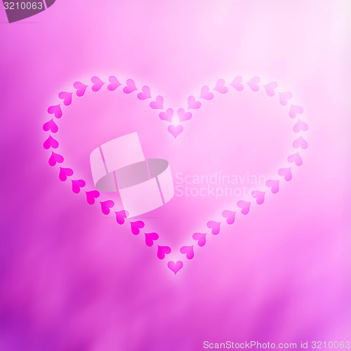 Image of Blurred Valentine’s Day Hearts Background