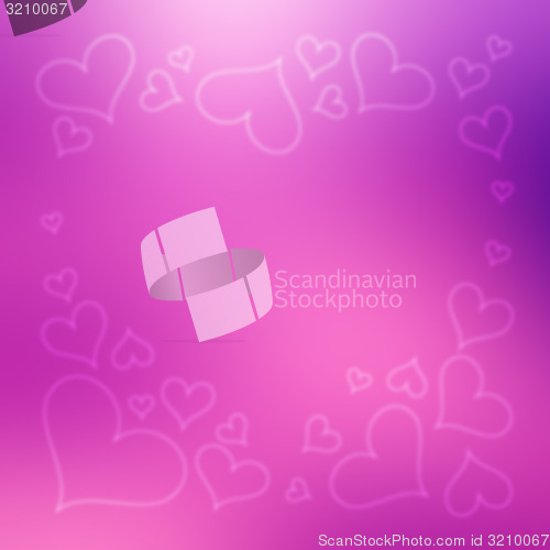 Image of Blurred Valentine’s Day Hearts Background