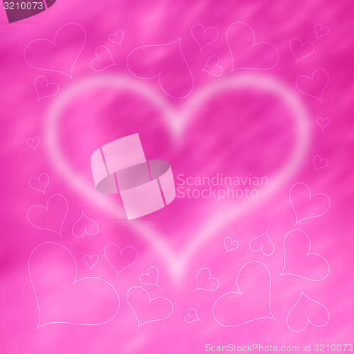 Image of Blurred Valentine’s Day Hearts Background