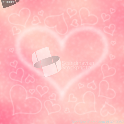 Image of Blurred Valentine’s Day Hearts Background