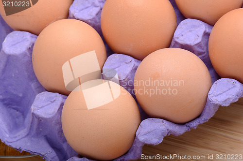 Image of Chicken eggs in egg tray