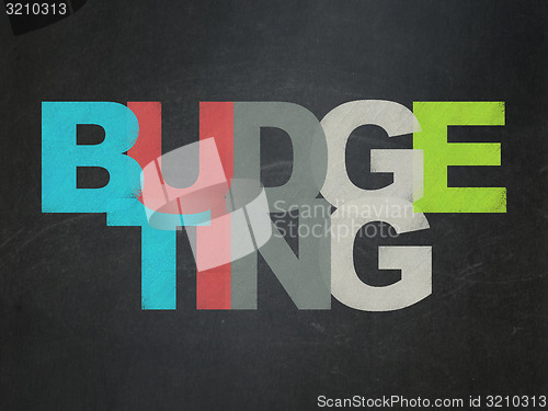 Image of Finance concept: Budgeting on School Board background