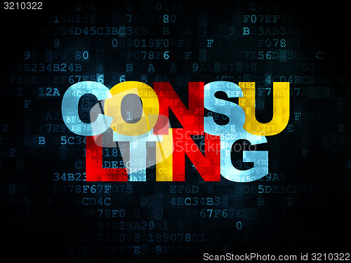 Image of Finance concept: Consulting on Digital background