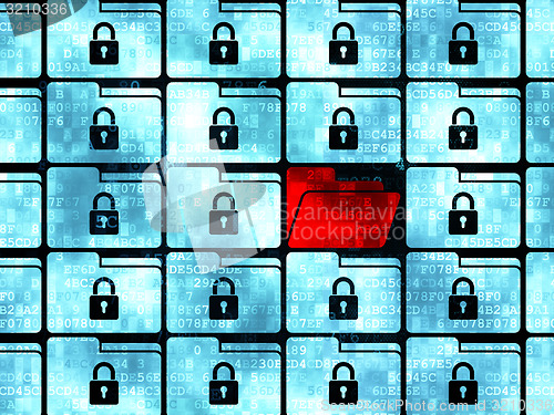 Image of Business concept: folder icon on Digital background