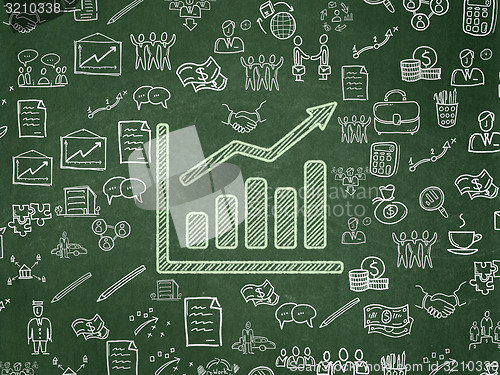 Image of Business concept: Growth Graph on School Board background