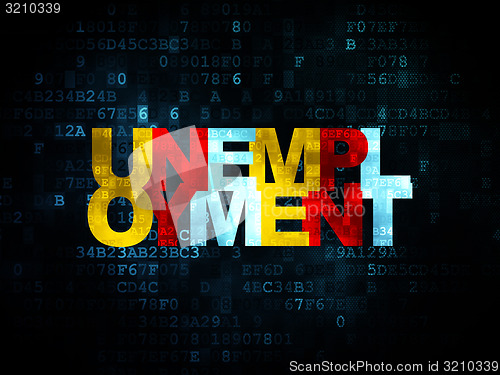 Image of Finance concept: Unemployment on Digital background