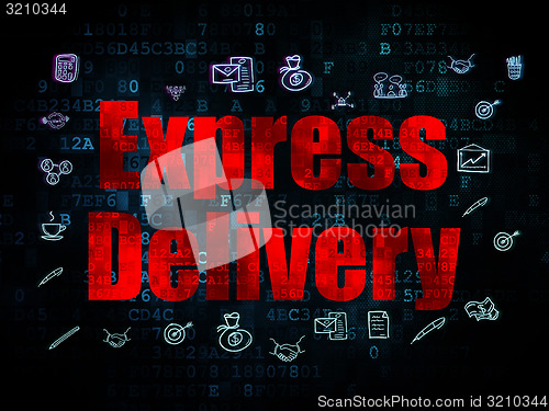 Image of Business concept: Express Delivery on Digital background