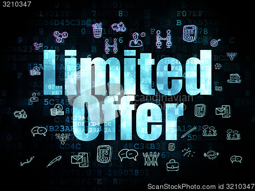 Image of Business concept: Limited Offer on Digital background