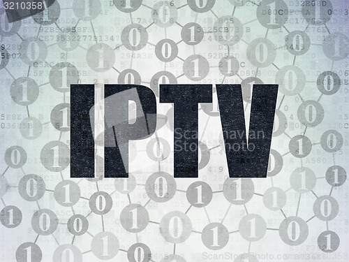 Image of Web design concept: IPTV on Digital Paper background