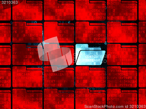 Image of Finance concept: folder icon on Digital background