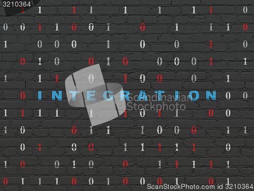 Image of Business concept: Integration on wall background