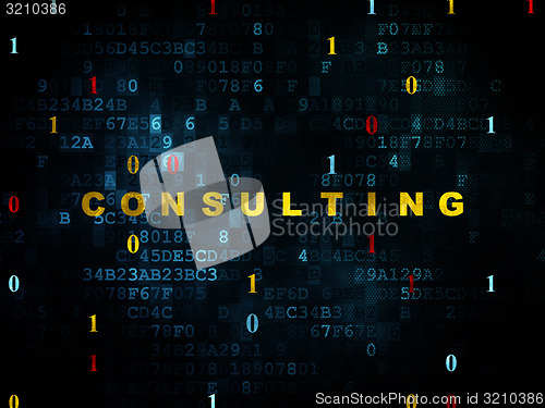 Image of Finance concept: Consulting on Digital background