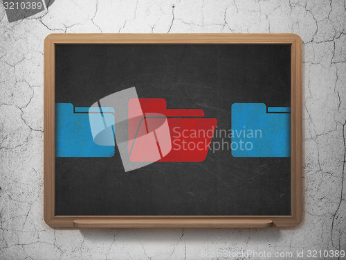 Image of Finance concept: folder icon on School Board background