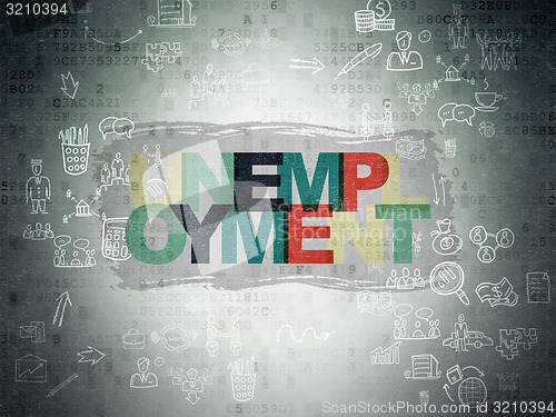 Image of Business concept: Unemployment on Digital Paper background