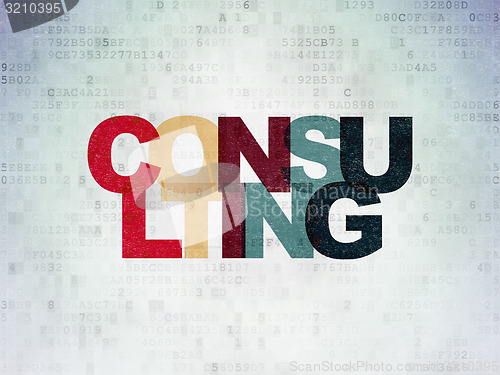 Image of Business concept: Consulting on Digital Paper background