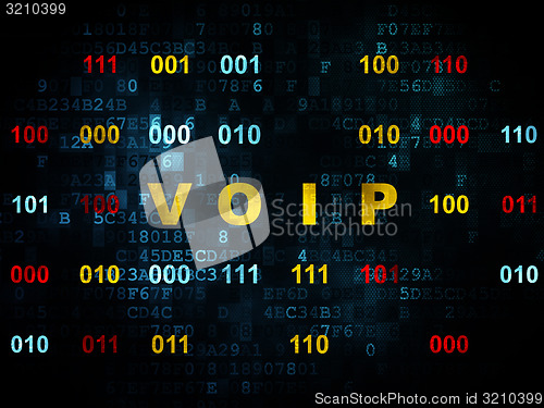 Image of Web design concept: VOIP on Digital background