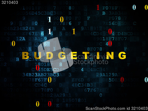 Image of Business concept: Budgeting on Digital background