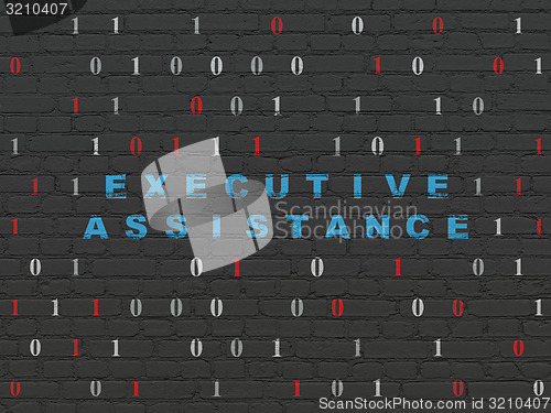 Image of Business concept: Executive Assistance on wall background