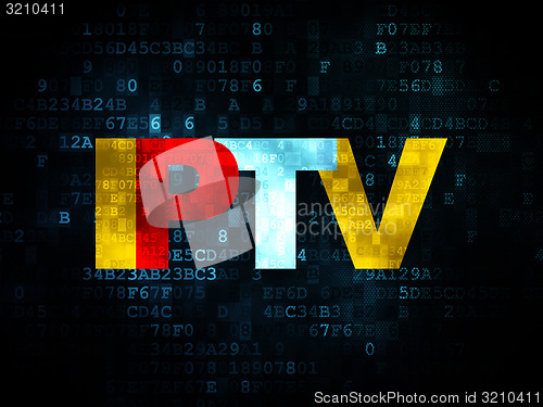 Image of Web design concept: IPTV on Digital background