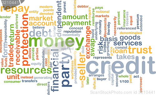 Image of Credit wordcloud concept illustration